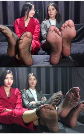 K&M足控脚底视频 197-两模特短丝足秀[0X0][0]_丽丝库