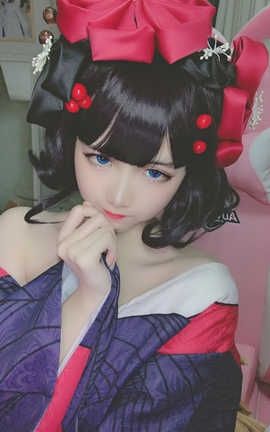 Miko酱ww-和服 玫红 紫_丽丝库